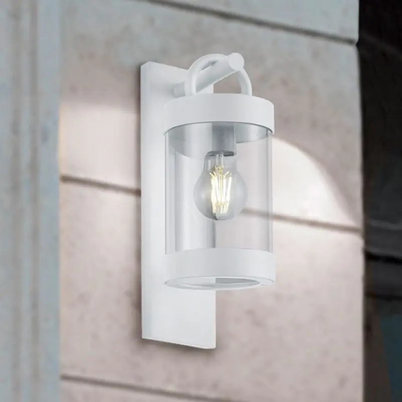 Schnäppchen Weiße Außen Wandleuchte mit Dämmerungsmelder Modern, Sambesi, IP44