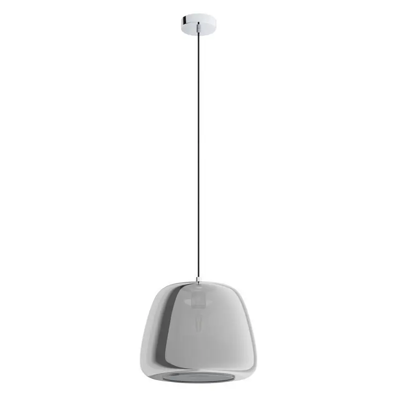 Sonderangebot Chrom Pendelleuchte Rauchglas, Gauke