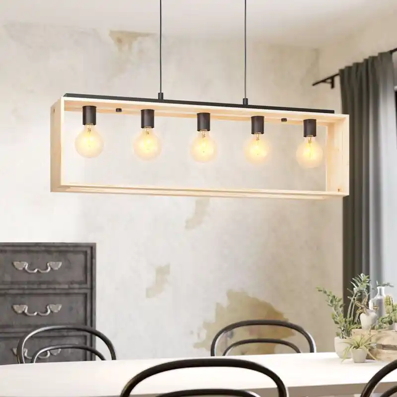 Markenprodukt Holz Pendelleuchte Landhaus, Olaf