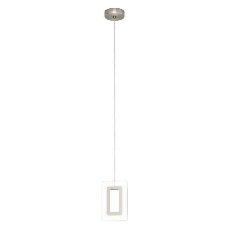 Nickel Pendelleuchte Kunststoff, Niels, 5W, 3000K LED Versand Am Gleichen Tag