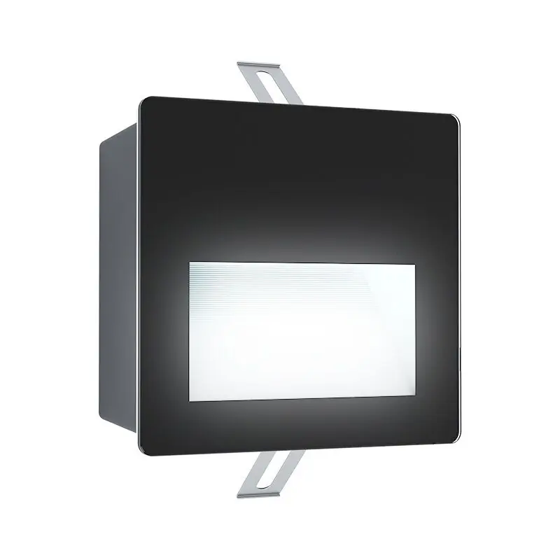 Schwarze moderne Wandeinbauleuchte Außen Aluminium, Luigino, 3,7W, 4000K LED, IP65 Meistverkauft
