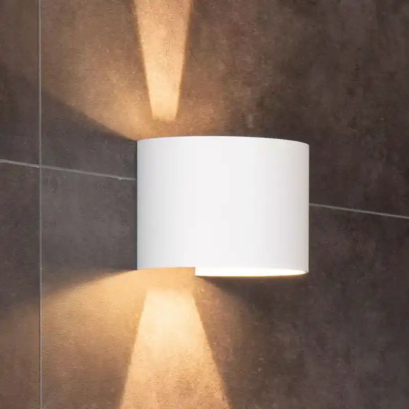 Weiße Up down Wandleuchte Modern, Axi, 6W, 2700K LED, IP54 Must-Have