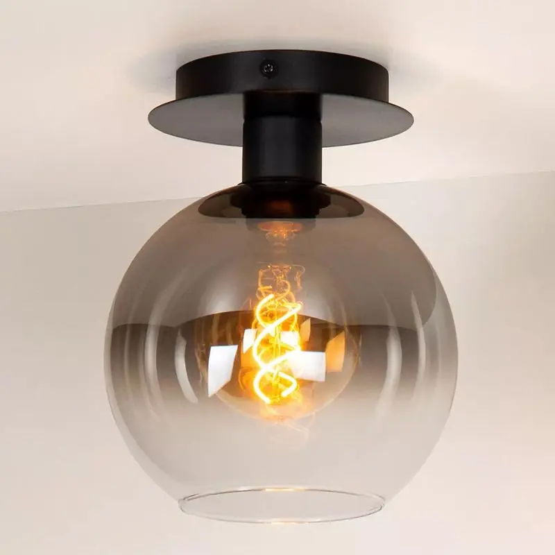 Nur Heute Graue Deckenlampe Retro, Marius