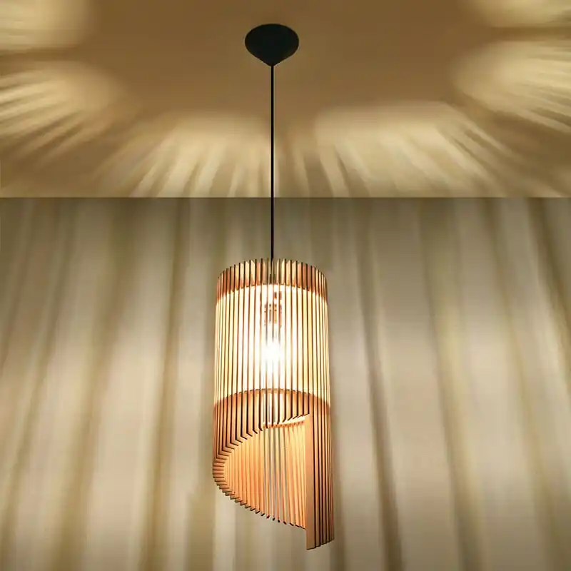 Holz Pendelleuchte Braun, Guiseppe Jetzt Kaufen