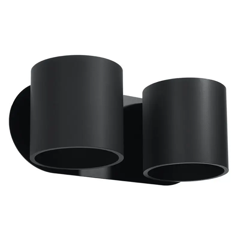 Aluminium Up down Wandleuchte Schwarz, Amely Highlight