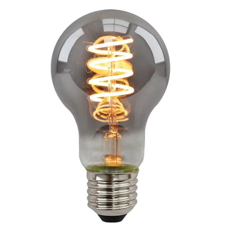 Bestpreis Dimmbare E27 LED Lampe, Tuelo, A60, 4w, Rauchglas, 2200K