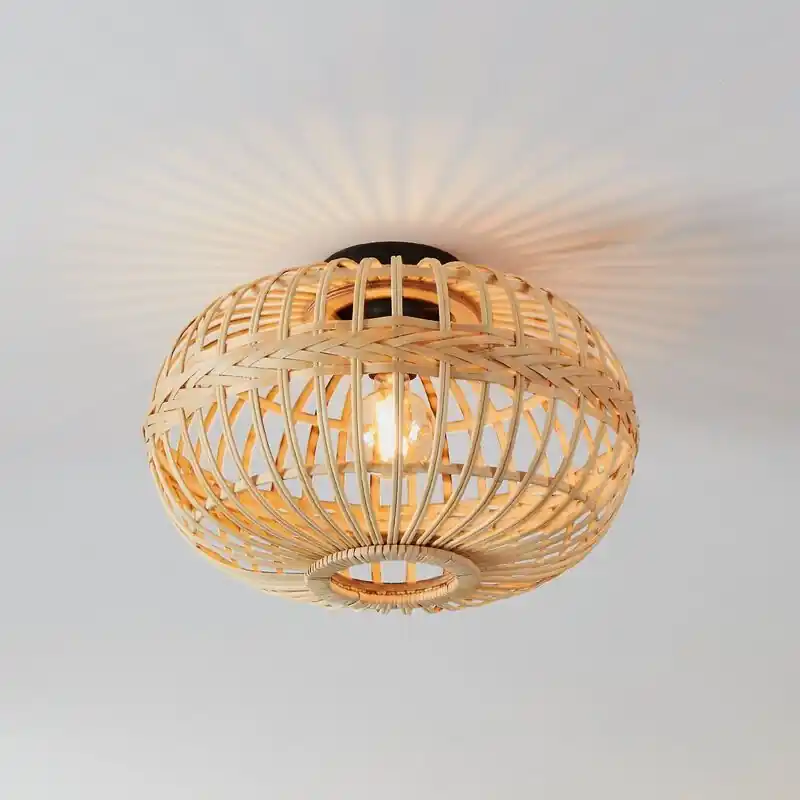 Braune landhaus Deckenlampe Holz, Firenze Top-Angebot