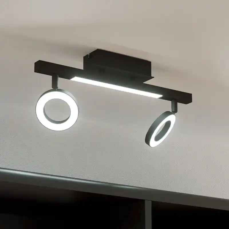 Letzte Chance Schwarze moderne Deckenstrahler Aluminium, Madelinde, 3,2W, 3000K LED