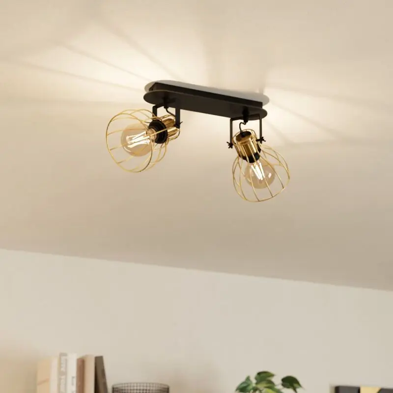 Sale Goldene industrielle Deckenstrahler Aluminium, Tjarda