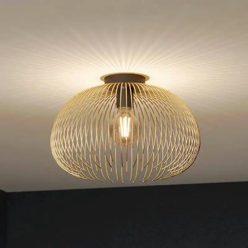 Goldene industrielle Deckenleuchte Aluminium, Keimpe Highlight