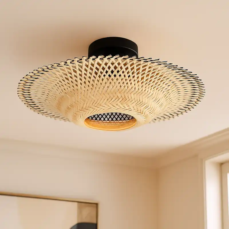 Rattan Deckenlampe Braun, Cordoba Preiswert