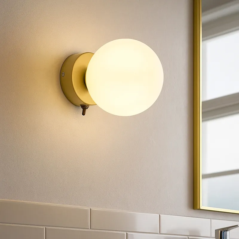 Moderne Wandleuchte Badezimmer Gold, Amer, IP44 Versand Am Gleichen Tag