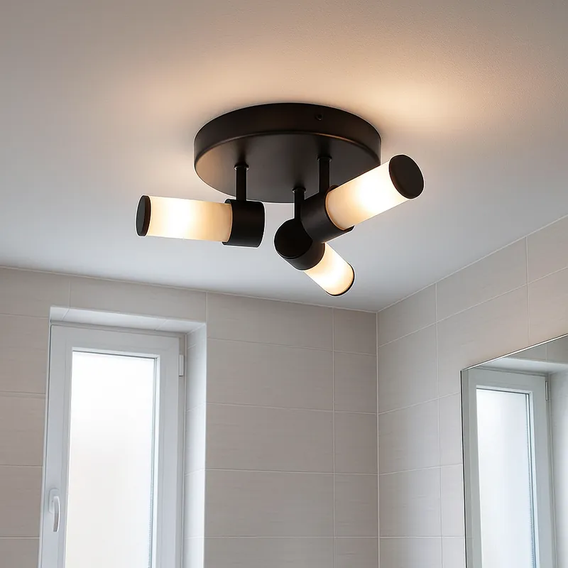 Moderne Badezimmer Deckenleuchte Schwarz, Callum, IP44 Meistverkauft