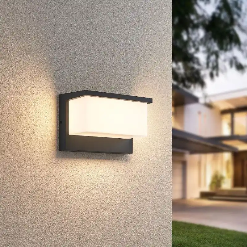Anthrazit Außenleuchte Modern, Slimane, 13W, 3000K LED, IP54 Garantierte Lieferung