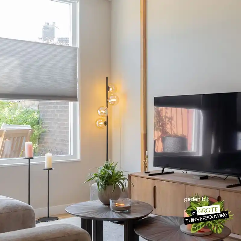 Design Stehlampe Bernstein, Remo, mit Schalter Garantierte Lieferung