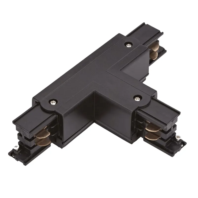 Begrenztes Angebot T-förmiger Verbinder für 3-Phasen-Schienenbeleuchtung, rechts 1, schwarz, Pro