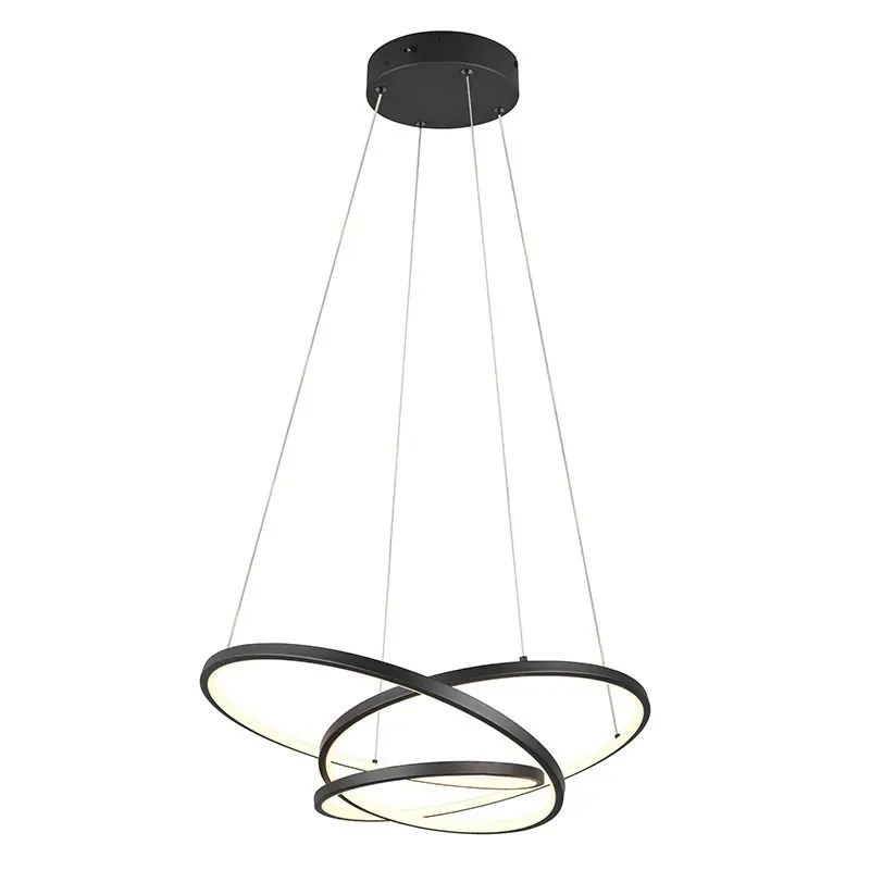 Schwarze Pendelleuchte Design, Teodore, 34W, White Switch LED, 3-stufig dimmbar Garantierte Lieferung
