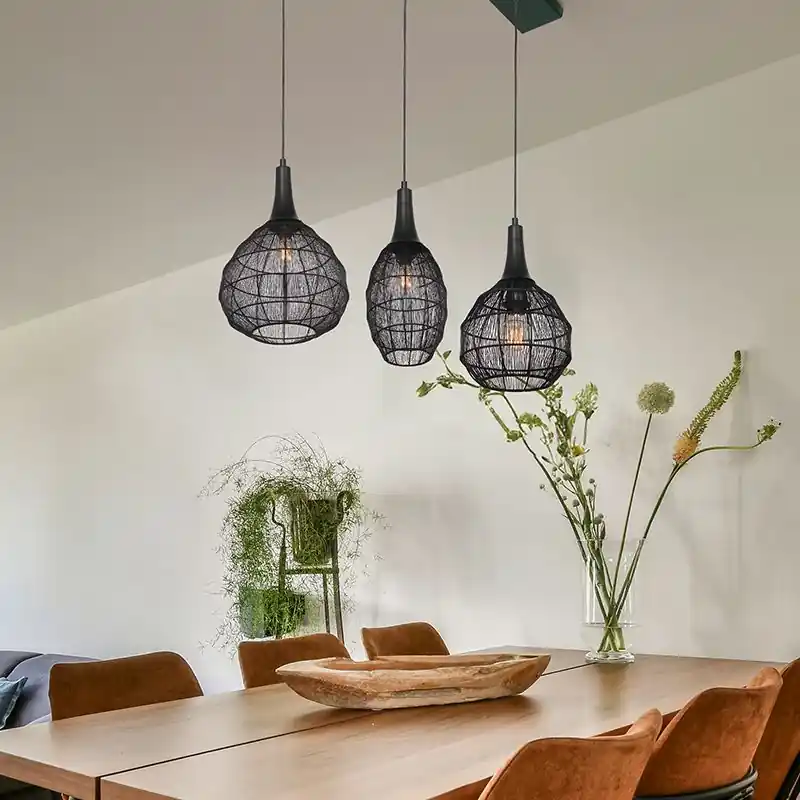 Begrenztes Angebot Schwarze Pendelleuchte Landhaus, Rins
