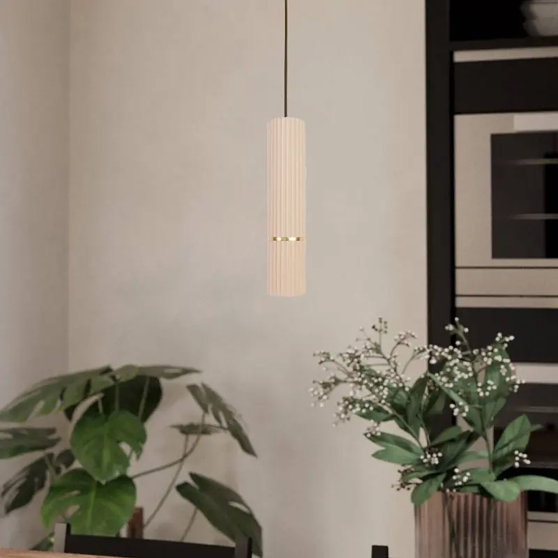 Neuheit Beige moderne Pendelleuchte Stahl, Vahid