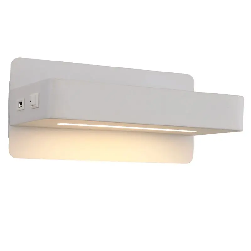 Moderne Wandleuchte Weiß, Gregor, 10W, 3000K LED, mit Schalter Neue Kollektion