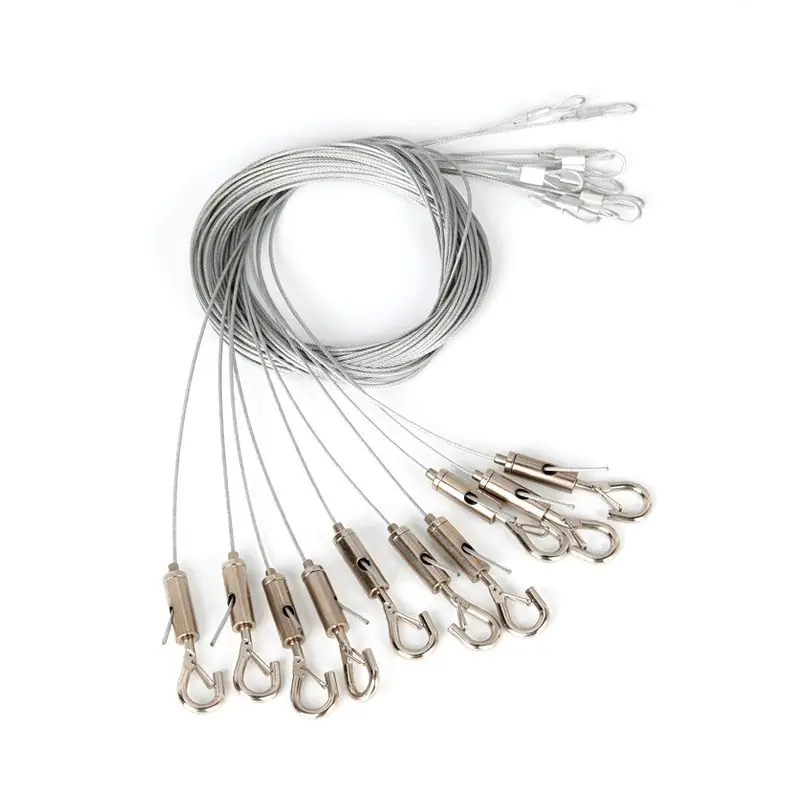 Knallerangebot 10 Aufhängekabel mit Haken, 2m, für Saturn-Lichtlinie