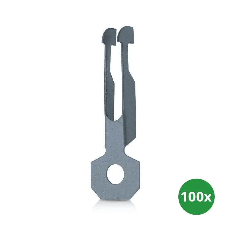Spundwand-Federklemme mit Aufhängeöse zum Aufhängen von Lichtleitungen (100 Stück) Sale