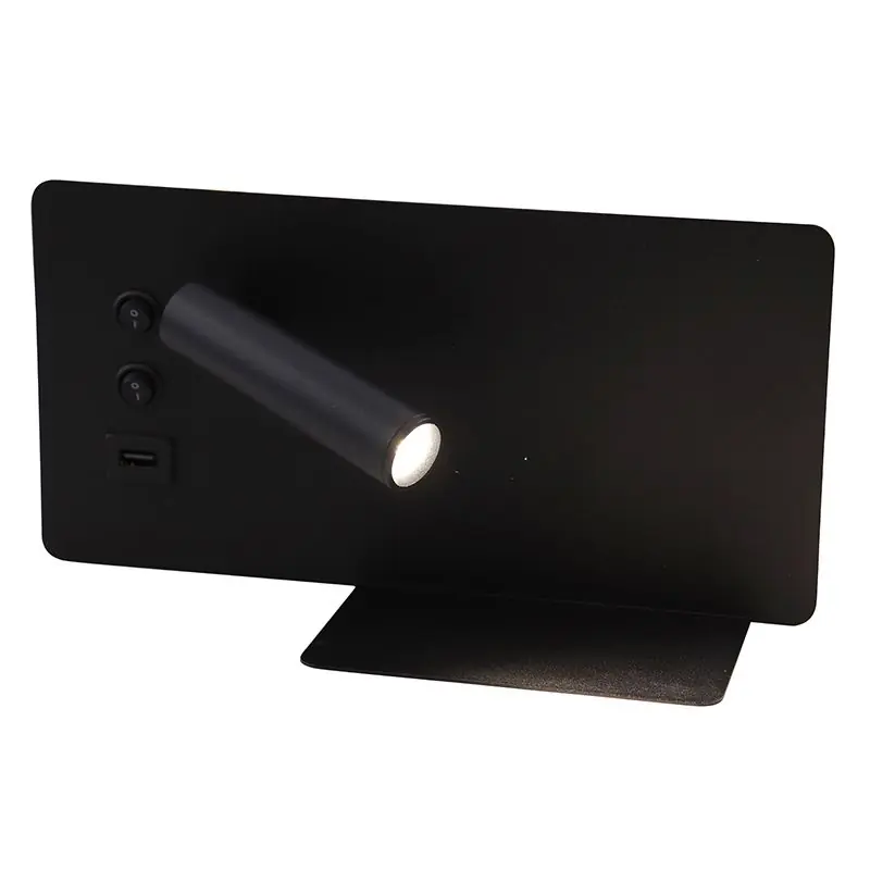 Wochenendangebot Moderne Wandleuchte Schwarz, Stanley, 10W, 4000K LED, mit Schalter