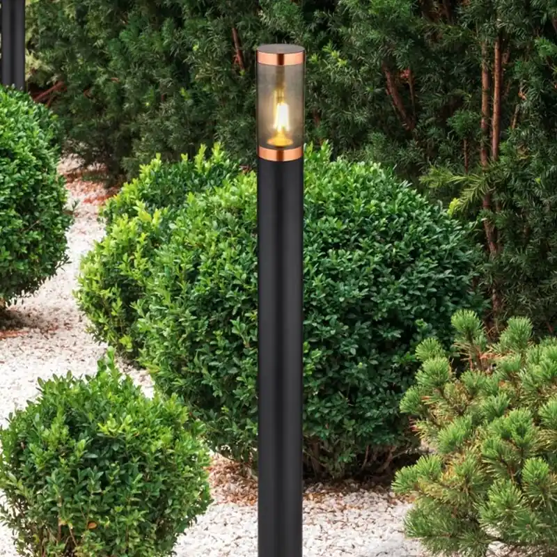 Top-Angebot Schwarze moderne Außenleuchte Edelstahl, Ishara, IP44