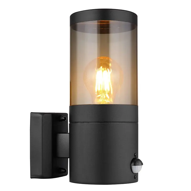 Preisreduziert Schwarze moderne Außenleuchte Edelstahl, Lambert, IP44