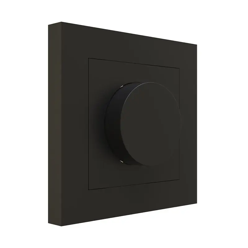 Sofort Bestellen Schwarze Abdeckplatte für einen Dimmer