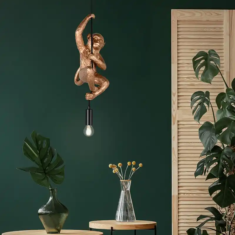 Goldene Pendelleuchte Kunststoff, Macaca Günstig