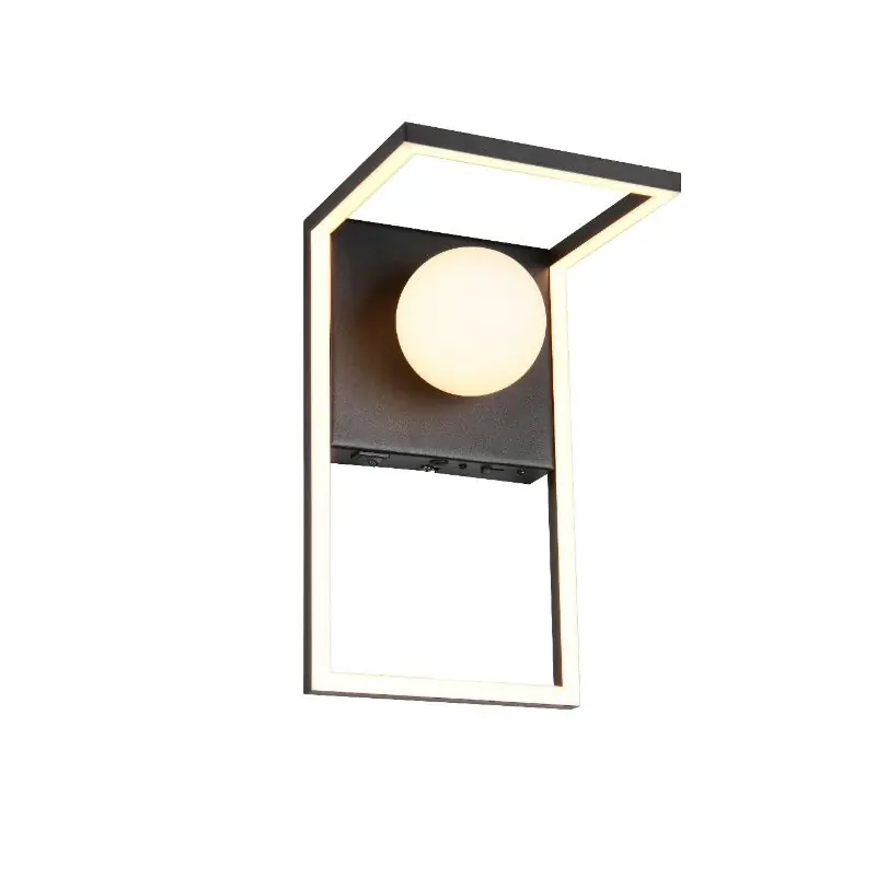 Markenware Schwarze Wandleuchte Modern, Reyhan, 3-stufig dimmbar