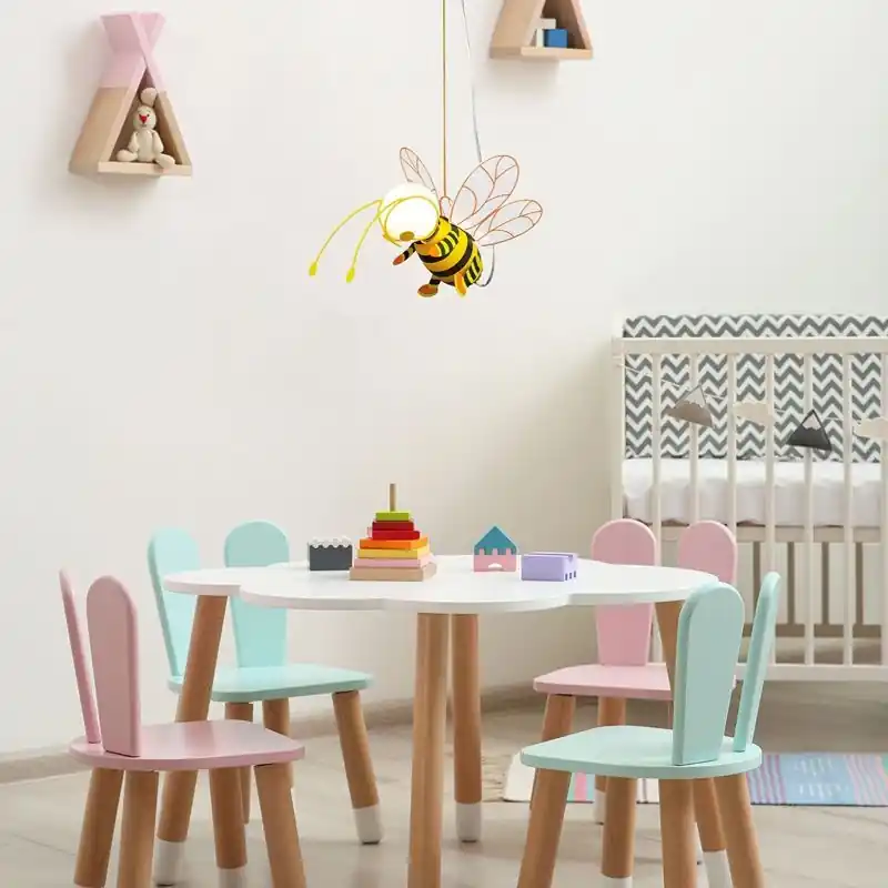 Nur Heute Gelbe Kinderzimmer Pendelleuchte Kunststoff, Buzzy