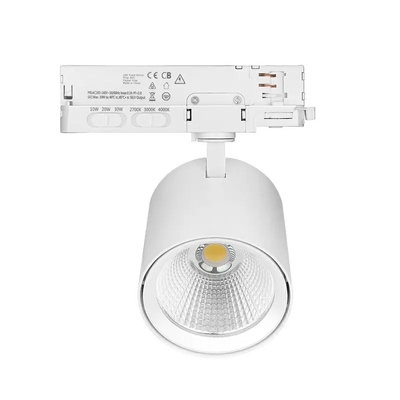 Weiße 3 phase Schienen Lampe Aluminium, Jeska, 10W/20W/30W, White Switch LED Nur Für Kurze Zeit