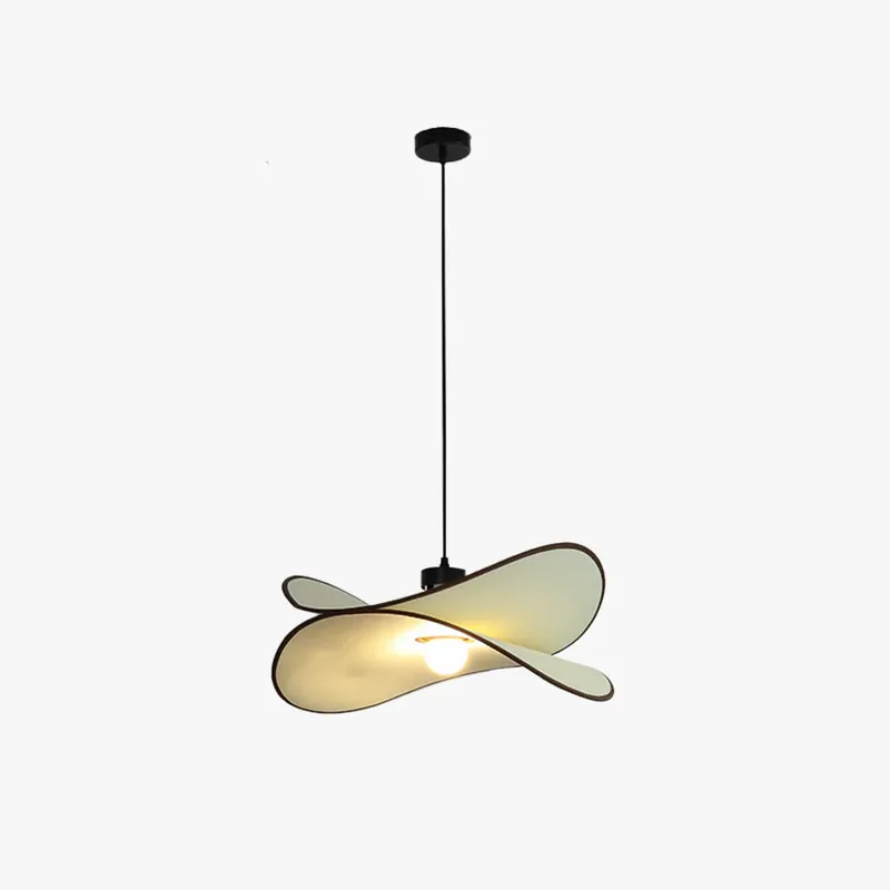 Ritta Wabi-Sabi Retro Blatt Metall Textil LED Pendelleuchte Studie Schlafzimmer D50CM Aktuell