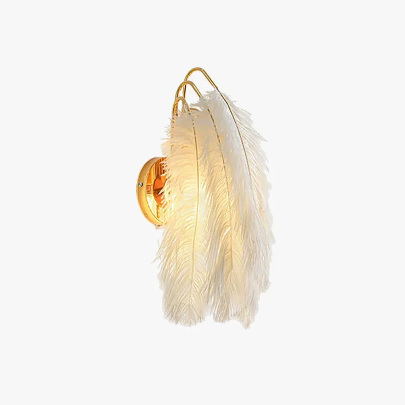 Sichere Zahlung O'Moore Design LED Wandleuchte Gold Schlaf/Wohnzimmer Innen Metall&Feder