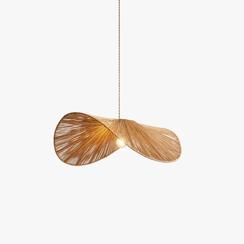Muto Twine Modern LED Pendelleuchte Braun/Beige Durchmesser Metall/Rattan Schlafzimmer Durchmesser60cm Bestseller