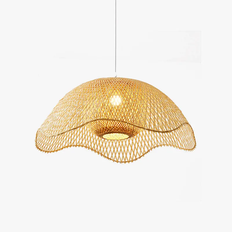 Muto Gewebte Korbweide Pendelleuchte Bambus Schlafzimmer Esszimmer D45CM Rabatt
