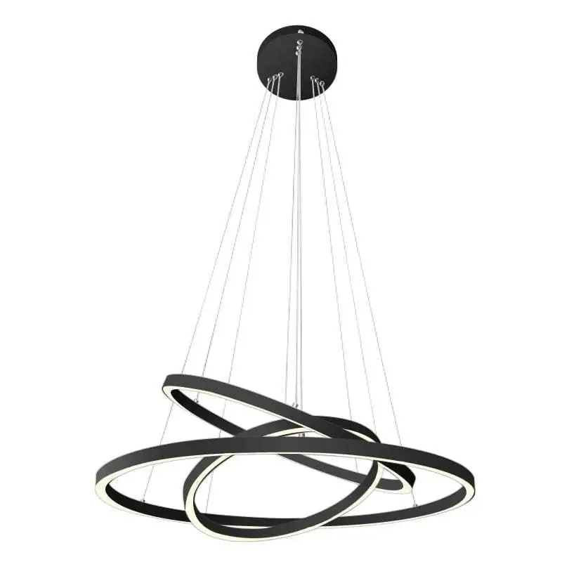 Arisha Modern Led Kronleuchter Schwarz Metall Ess/Wohnzimmer Wochenendangebot