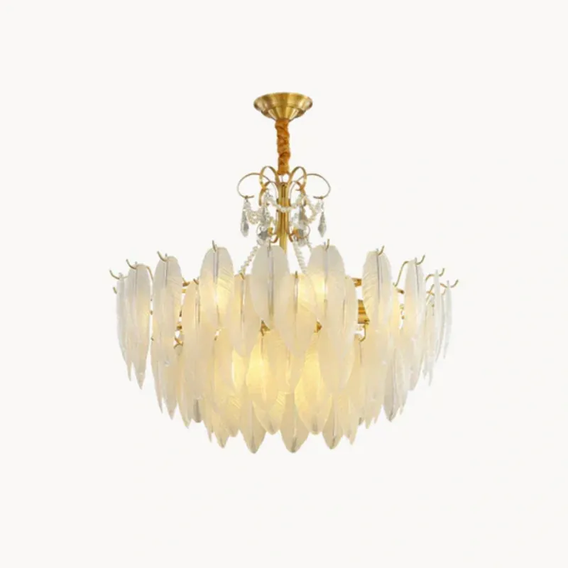 Kristy Modern LED Kronleuchter Weiß Glas/Metall Ess/Schlafzimmer 50 CM Jetzt Kaufen