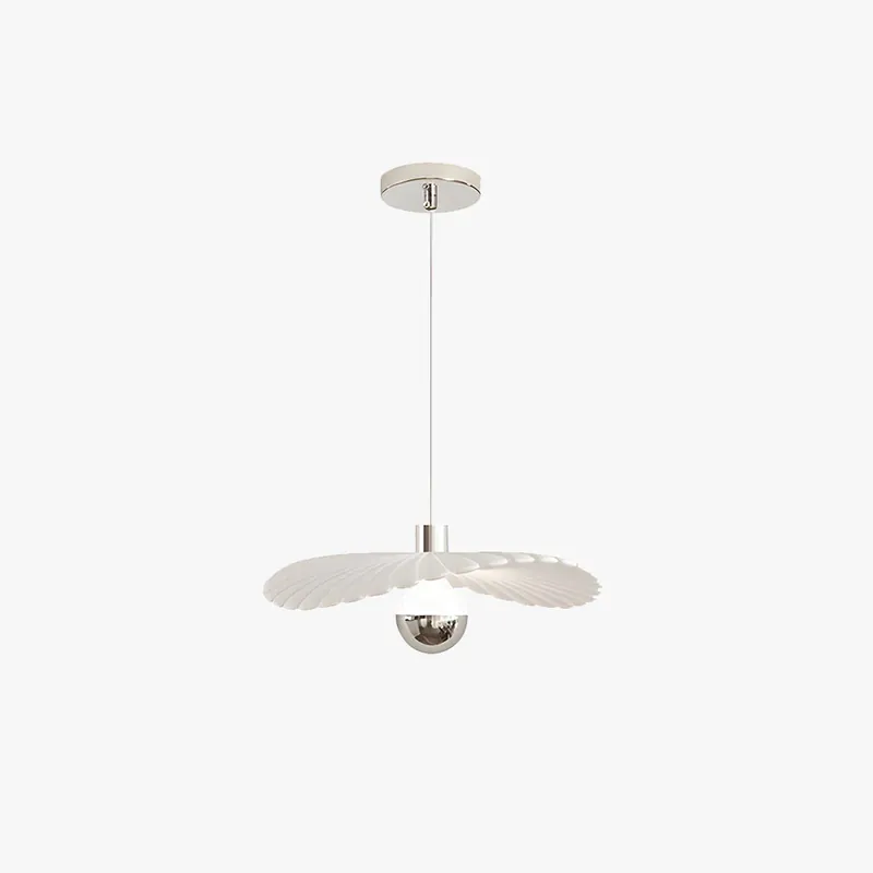 Preisreduziert Cairns Nordic Blatt Pendelleuchte Weiß Metall Harz Schlafzimmer Flur D 28 CM