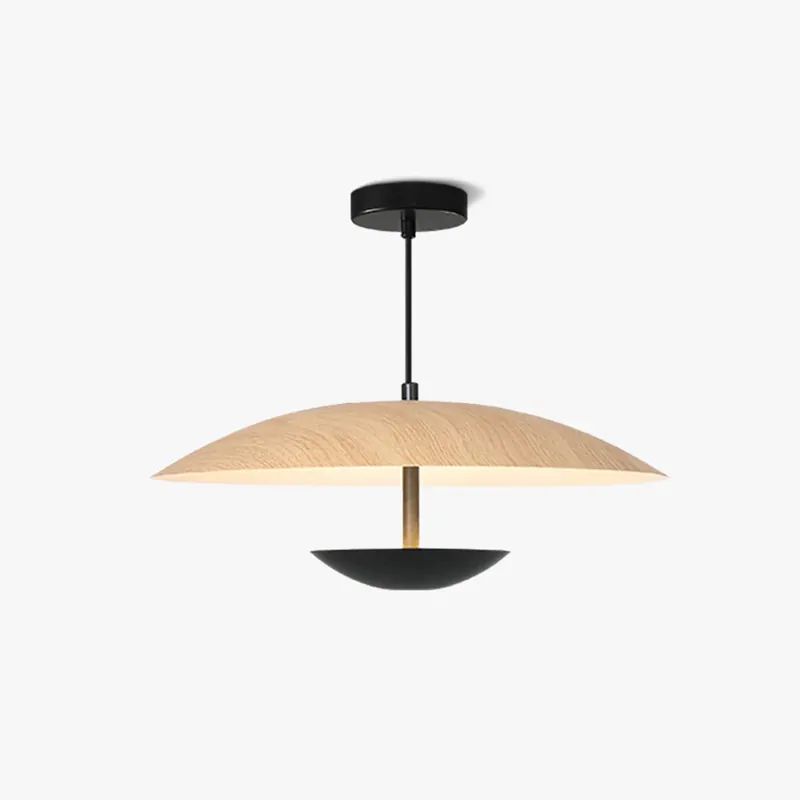 Highlight Arisha Nodic Pendelleuchte Wohnzimmer/Schlafzimmer Holz/Braun Dia35cm
