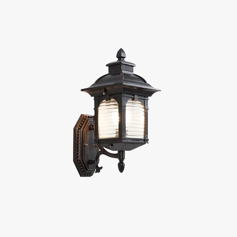 Super-Preis Silva Vintage LED Außenwandleuchte Glas/Metall Flur/Hof