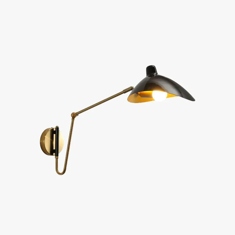Garantierte Lieferung Silva Industrieller LED Wandleuchte Schwarz/Gold Bade/Wohnzimmer Metall L65