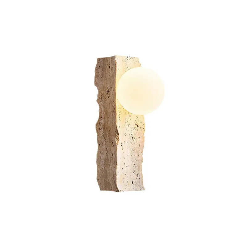Nur Für Kurze Zeit Aureum Glas Travertin Wandleuchte