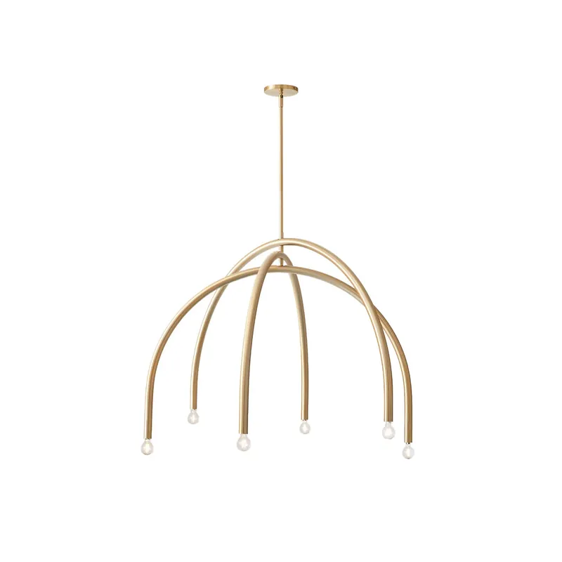 Hadden Minimalistischer Industrieller Messing-Kronleuchter ∅ 60cm Must-Have