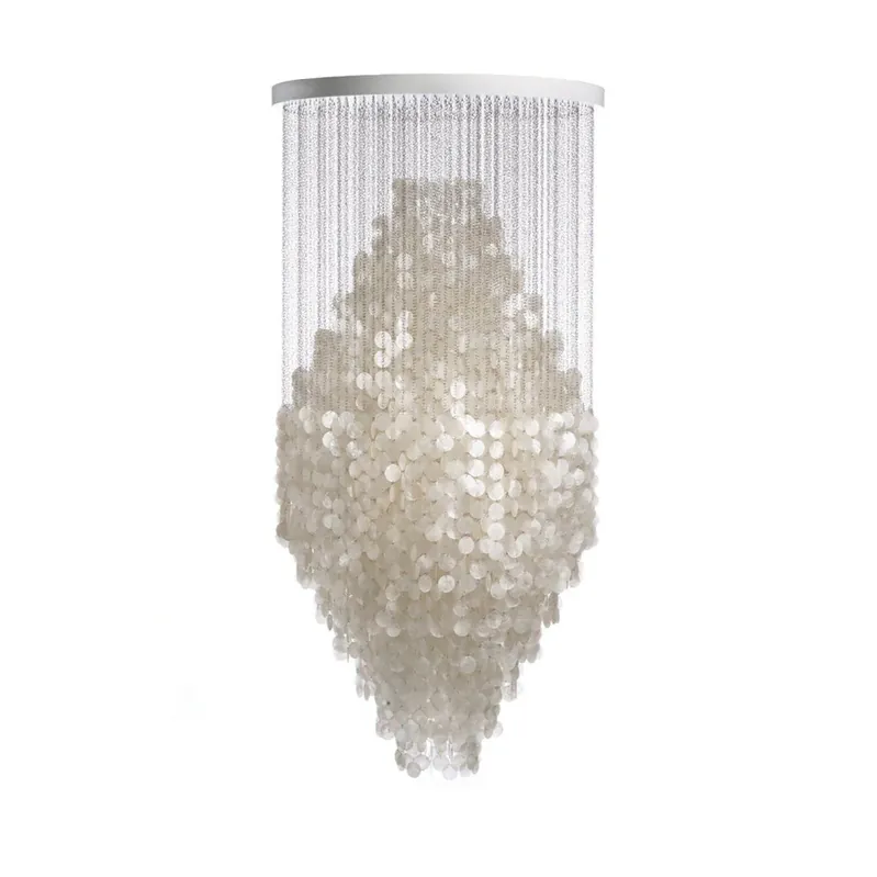 Idoris Postmodern Luxus Wasserfall Kronleuchter Einlagig D 60cm x H 166cm Knallerangebot