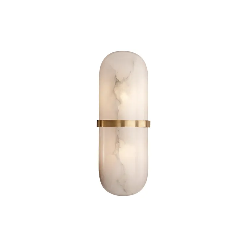 Direktkauf Symirel Pillenform Alabaster Wandleuchte