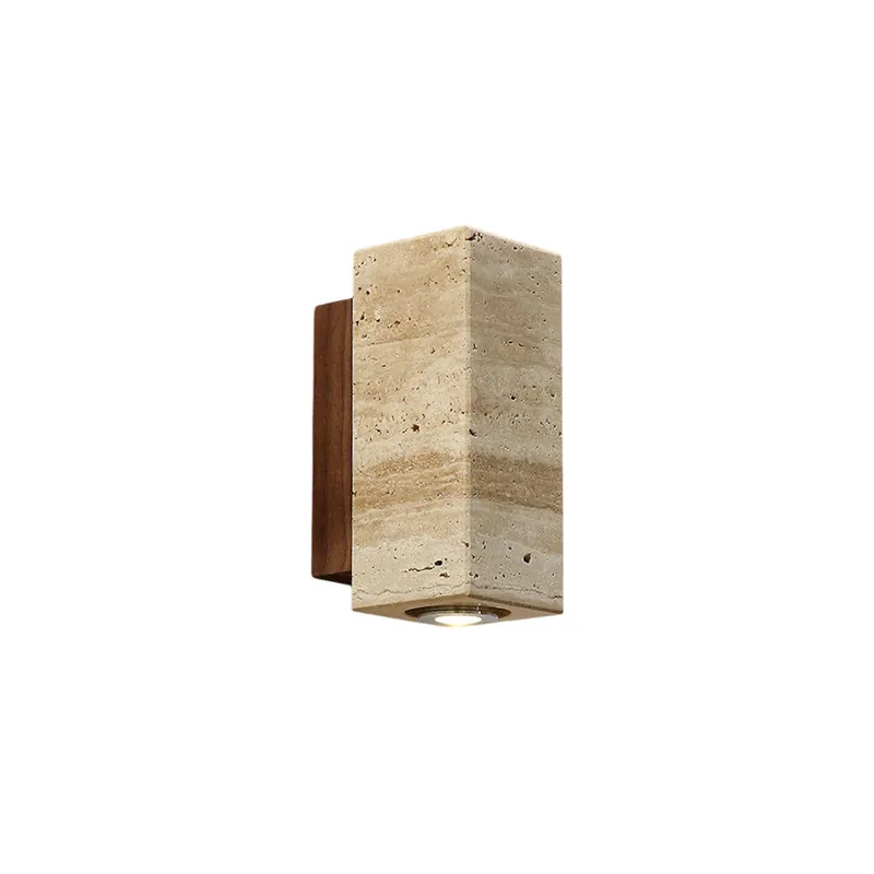 Uvineth Travertin Wandleuchte D 6.5cm x B 8.5cm x H 16cm Wochenendangebot