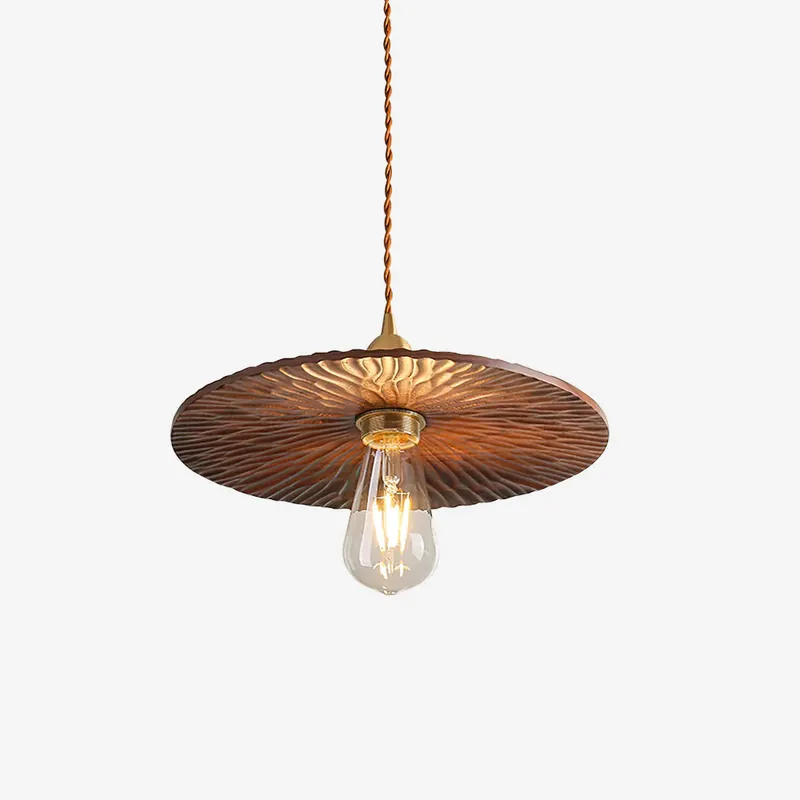Aktuell Rei Pendelleuchte Holz Rund Vintage Ø25cm